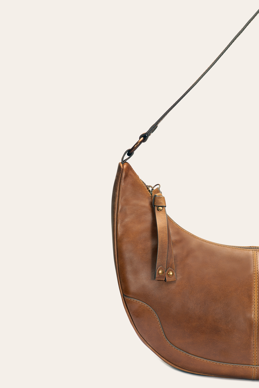 Melissa Cognac Crescent Hobo Cognac