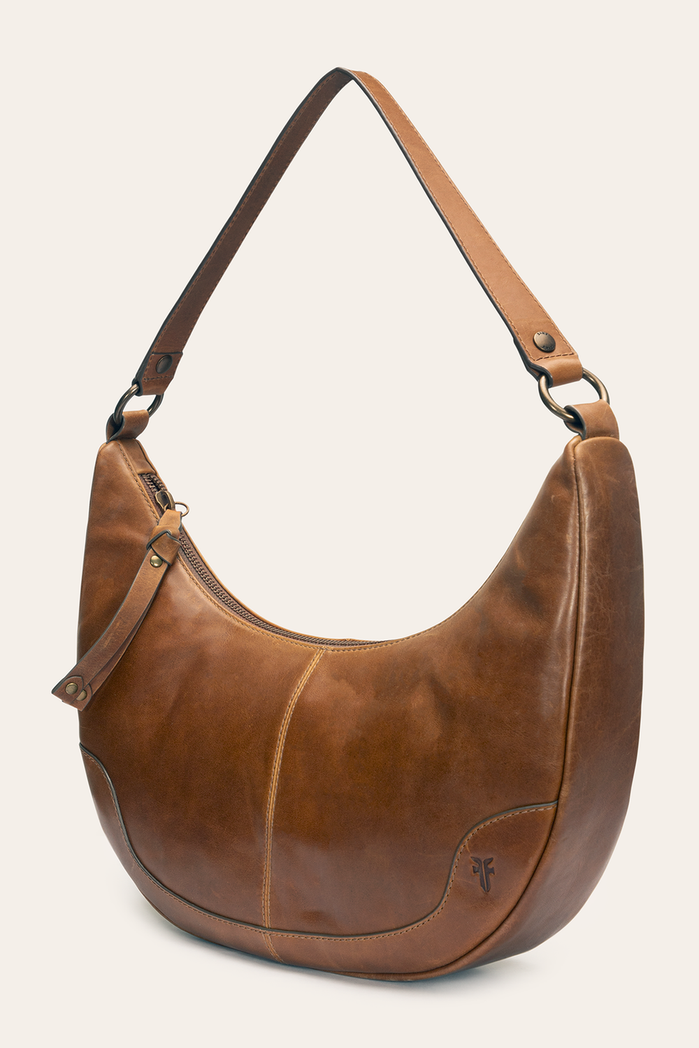 Melissa Cognac Crescent Hobo Cognac