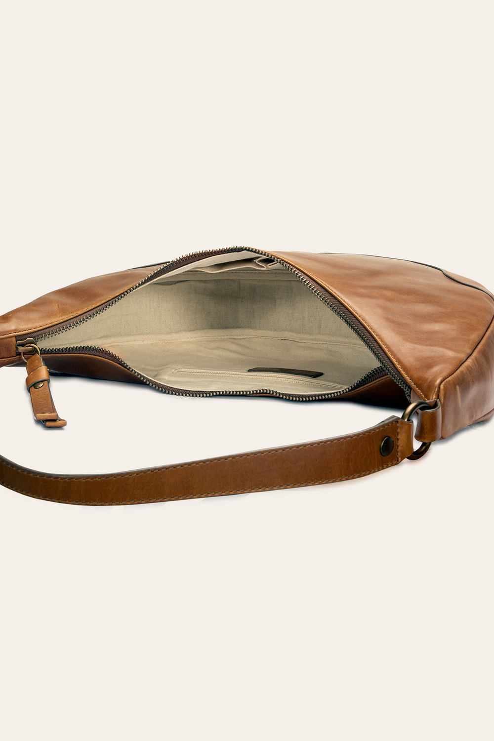 Melissa Cognac Crescent Hobo Cognac