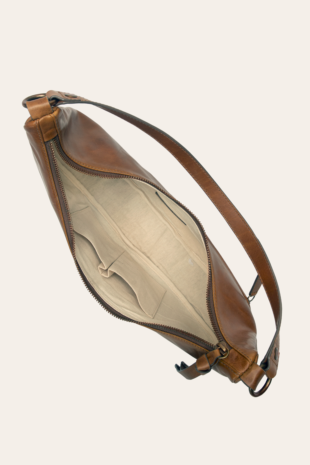 Melissa Cognac Crescent Hobo Cognac