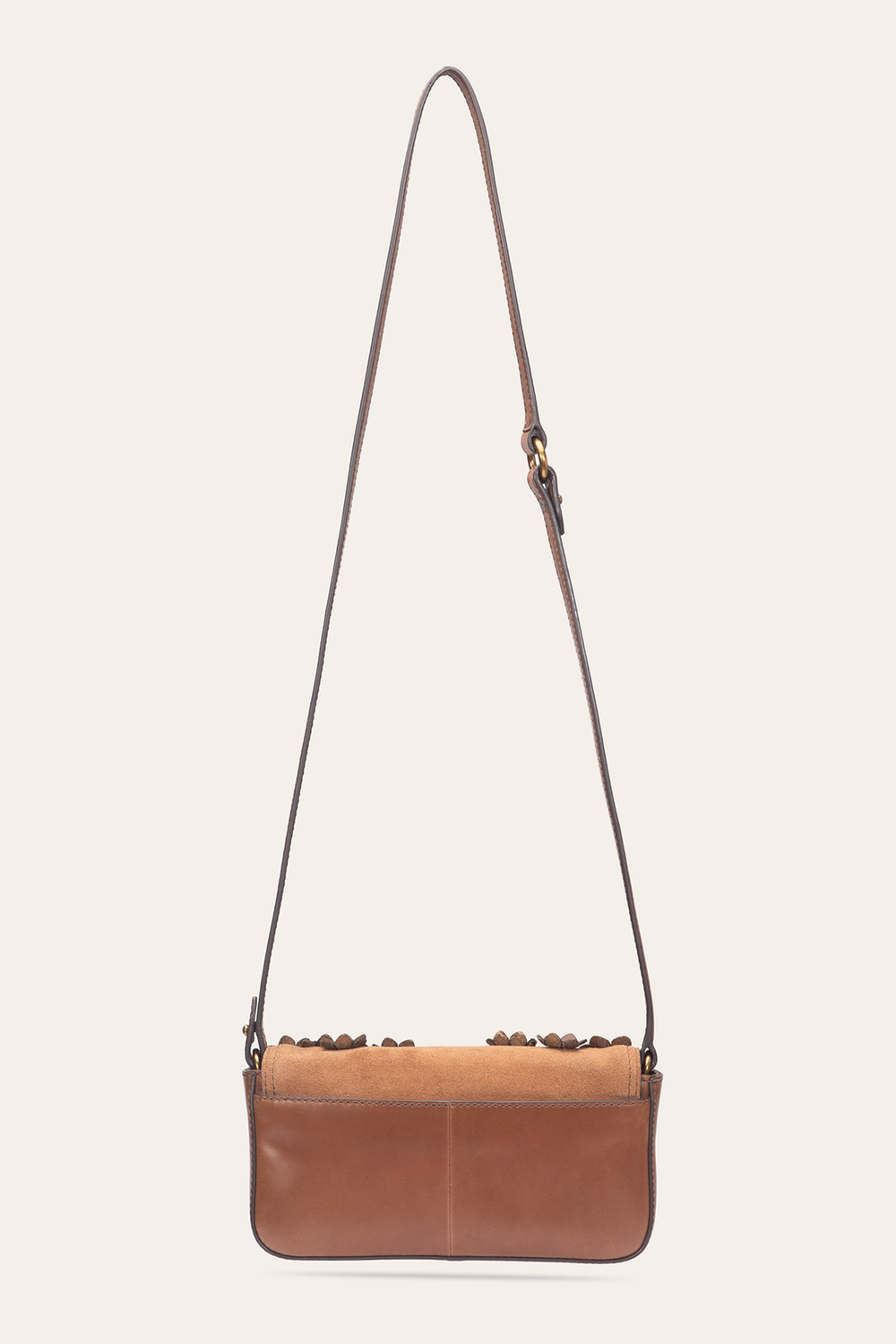 Cognac Melissa Floral Convertible Mini Flap Cognac