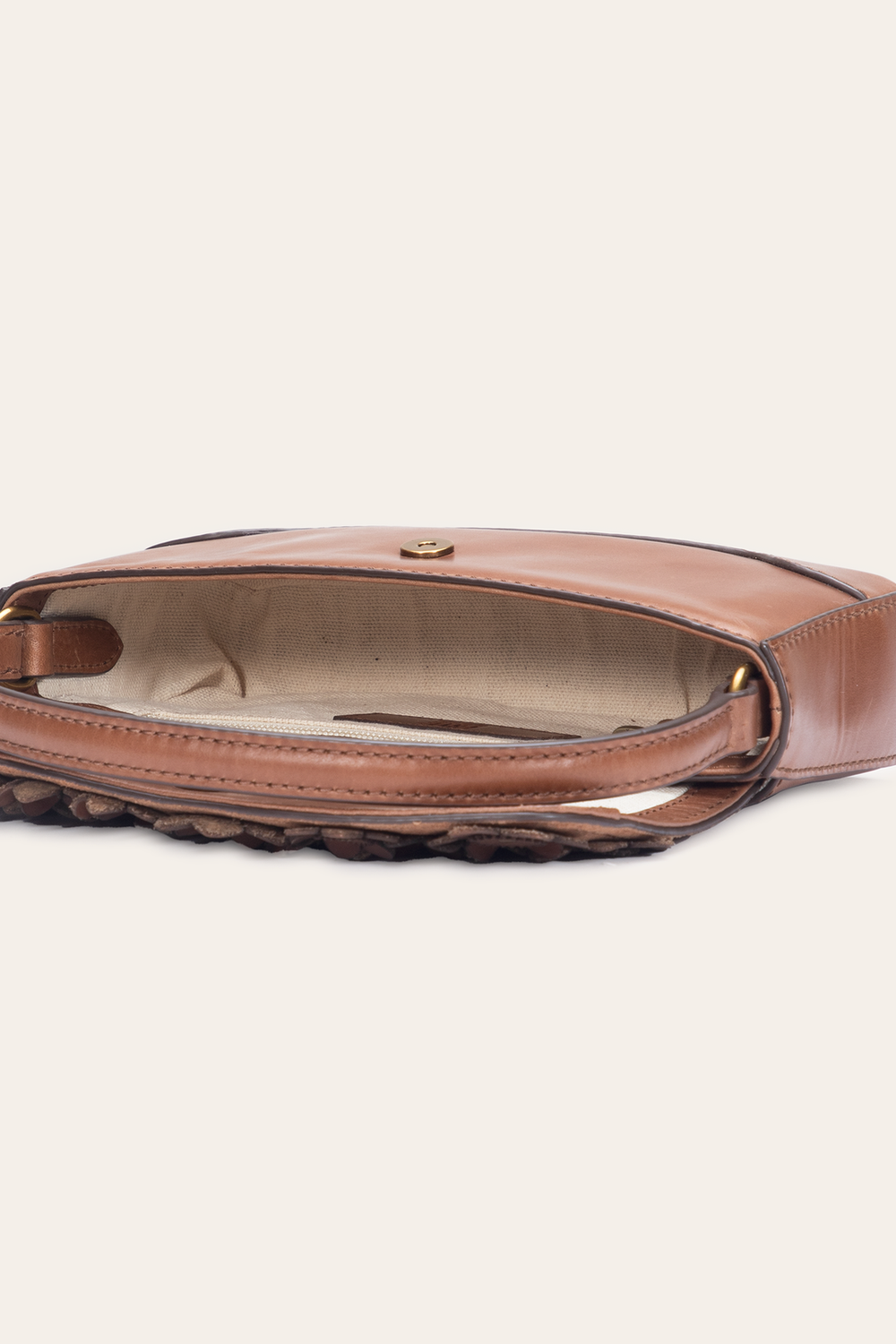 Cognac Melissa Floral Convertible Mini Flap Cognac