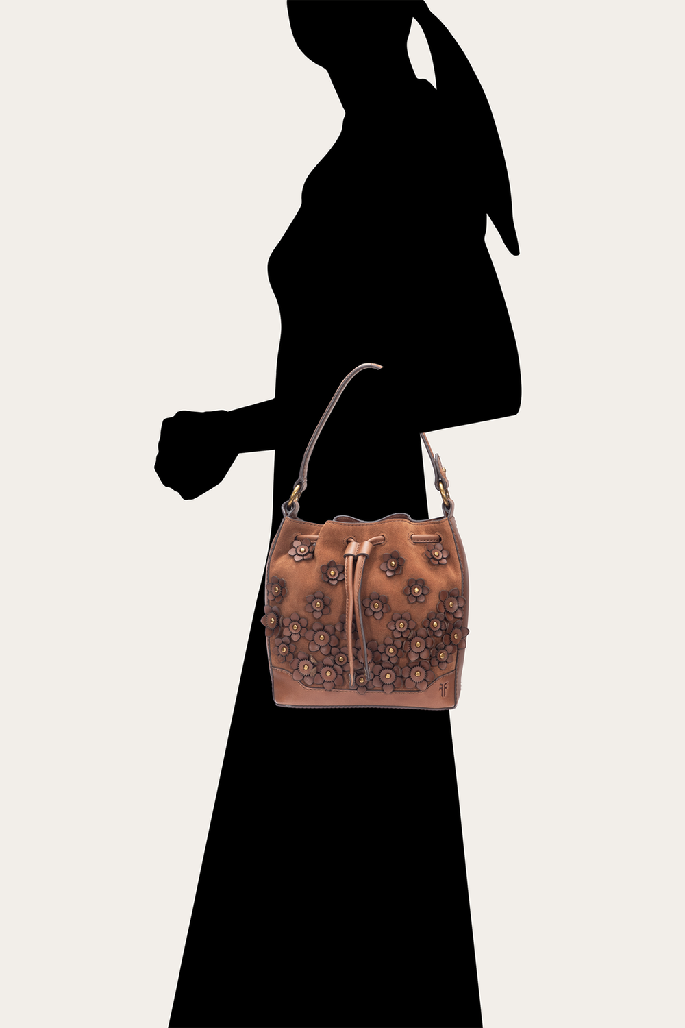 Cognac Melissa Floral Convertible Bucket Cognac