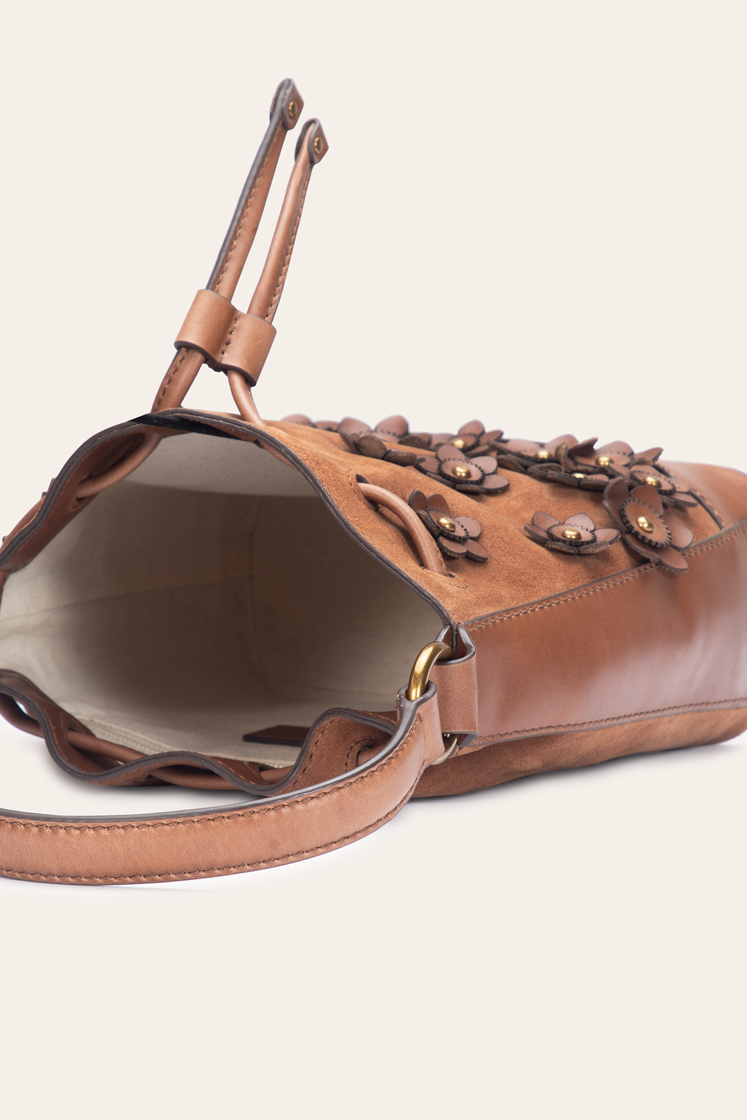 Cognac Melissa Floral Convertible Bucket Cognac
