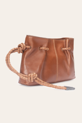 Cognac Caroline Wristlet Clutch Cognac