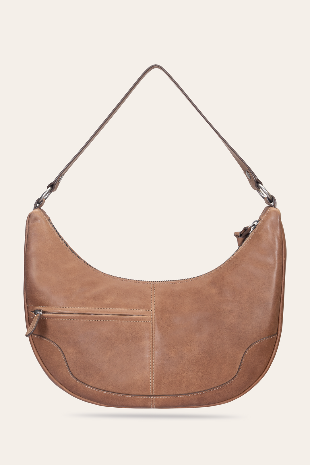 Melissa Beige Crescent Hobo Beige