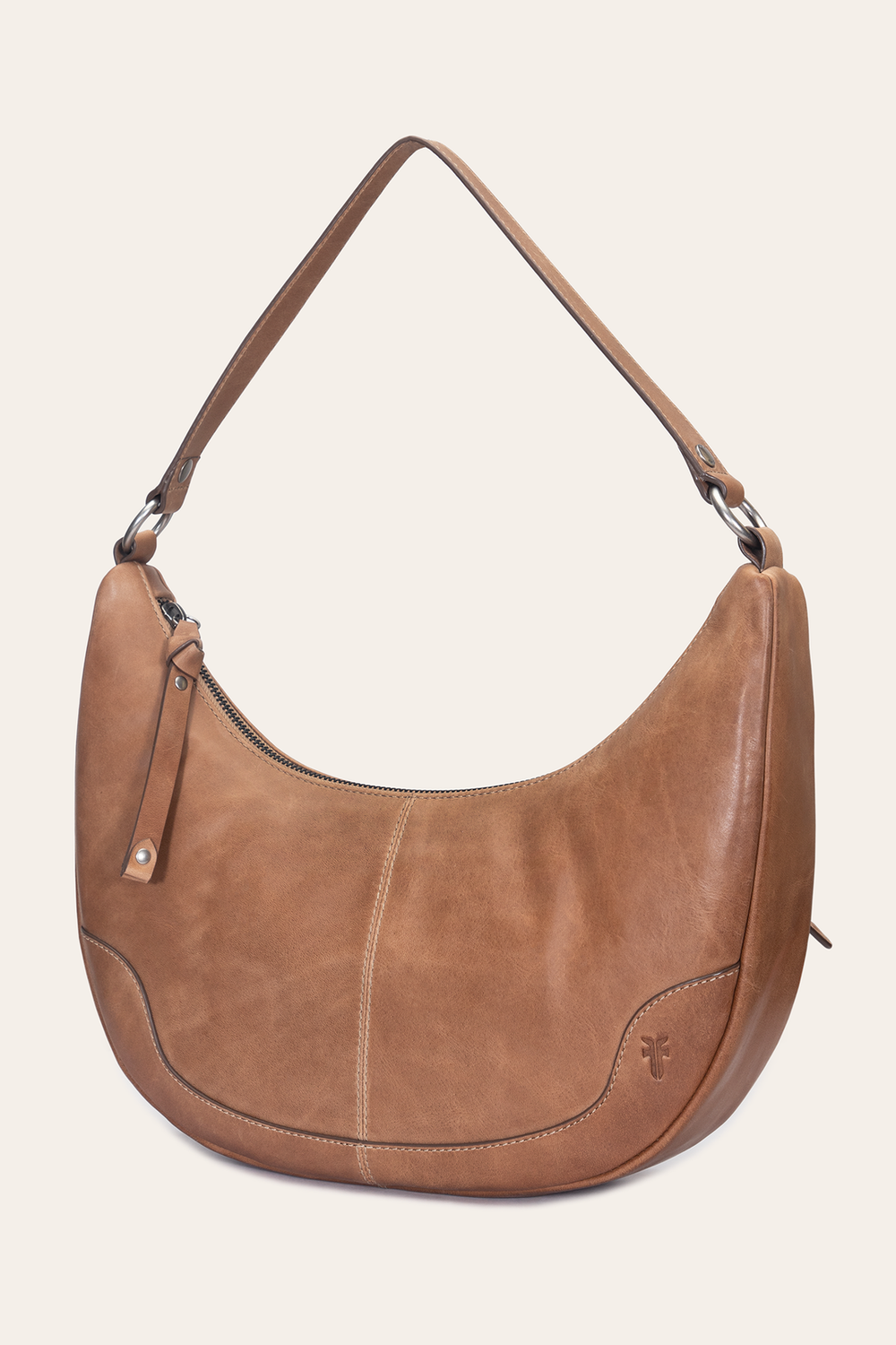 Melissa Beige Crescent Hobo Beige