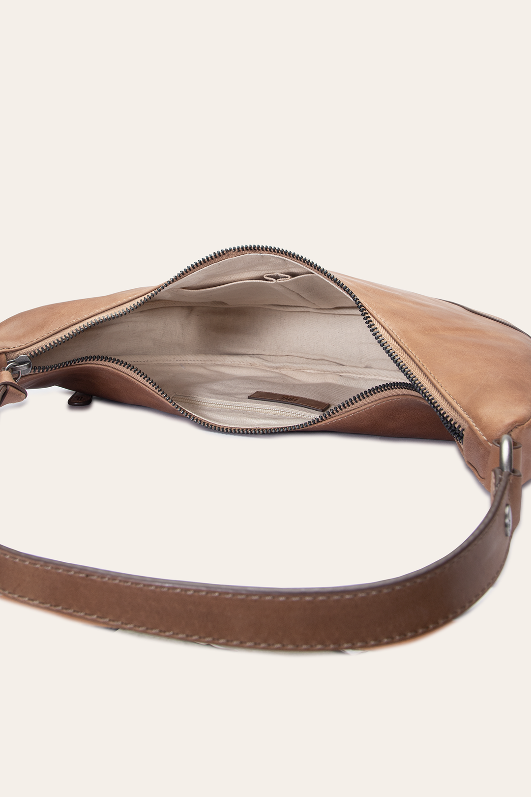 Melissa Beige Crescent Hobo Beige
