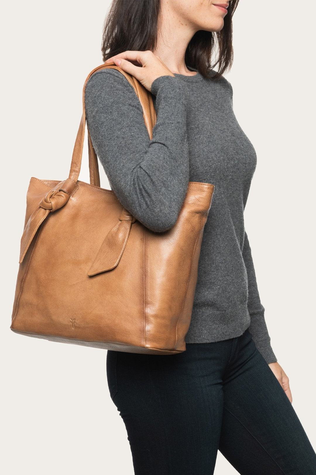 Nora Beige Knotted Tote Beige