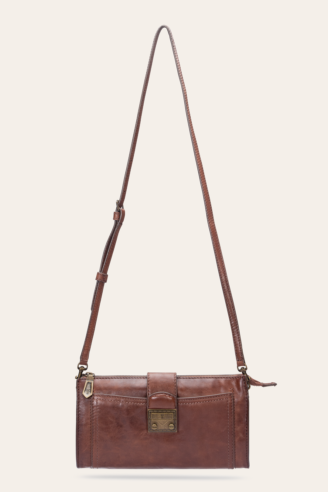Alex Cognac Crossbody Clutch Cognac