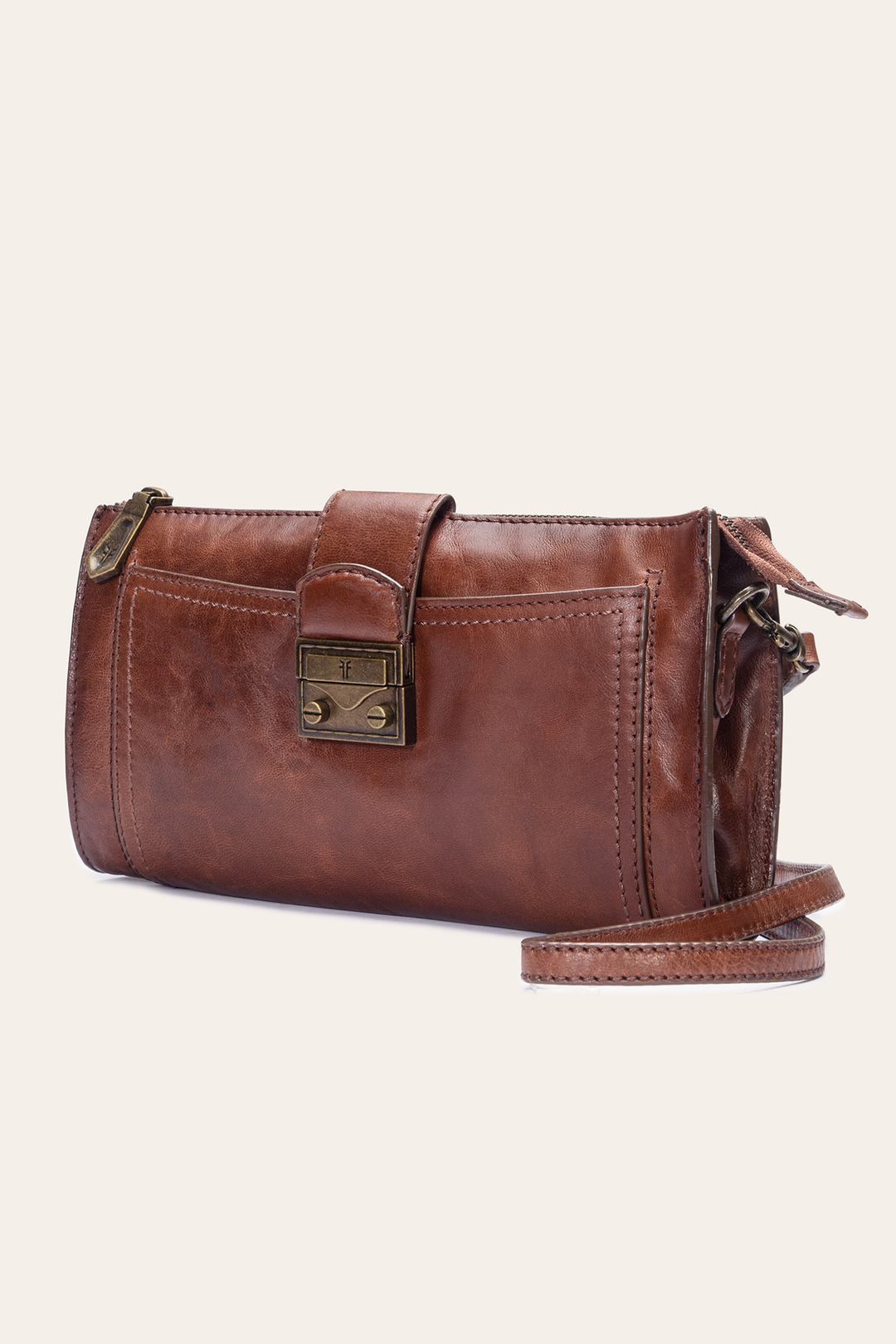 Alex Cognac Crossbody Clutch Cognac