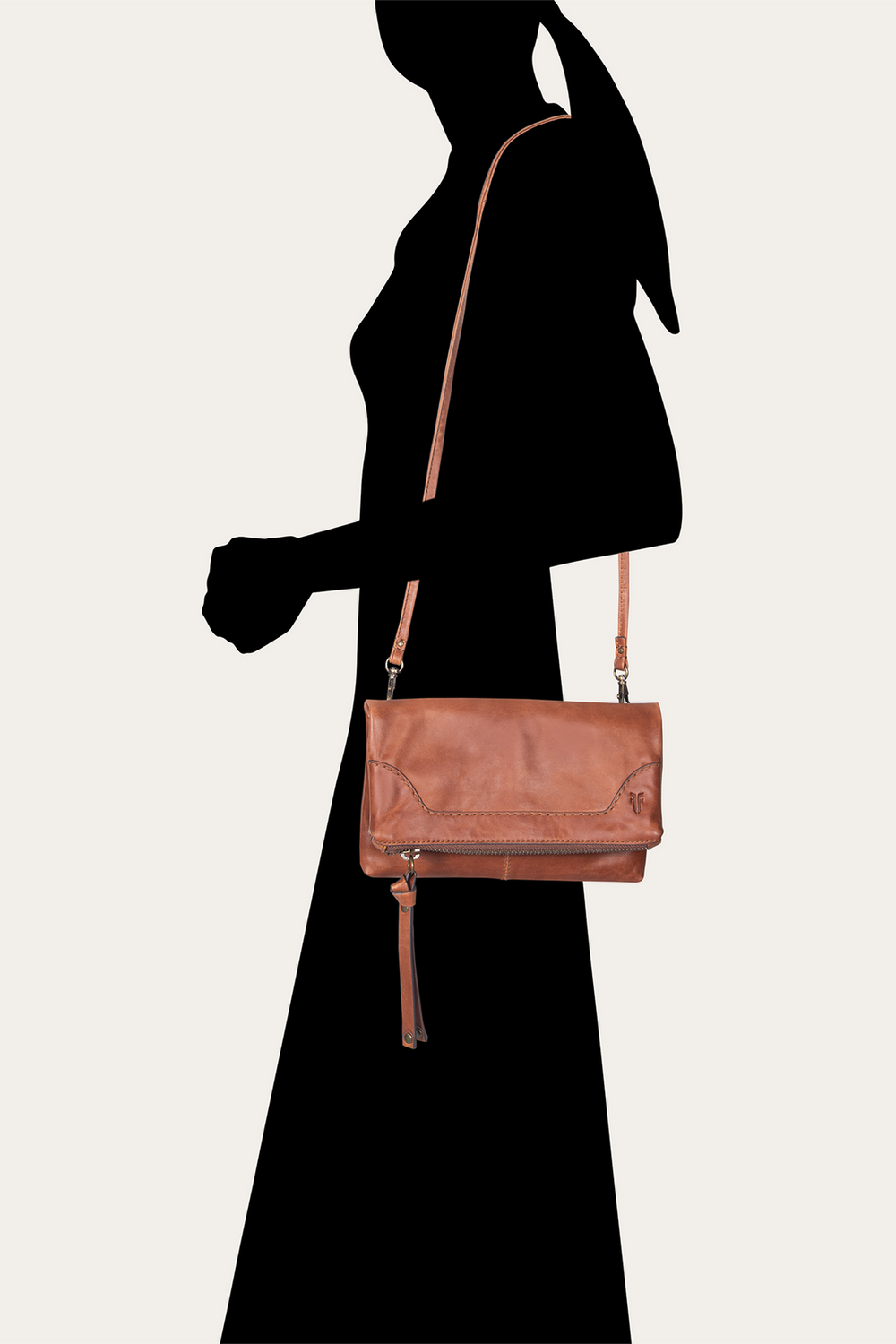 Melissa Cognac Crossbody Clutch Cognac