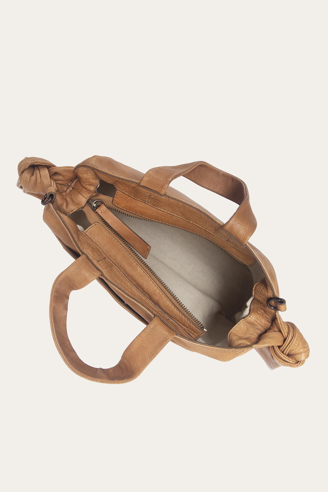 Beige Nora Knotted Satchel Beige