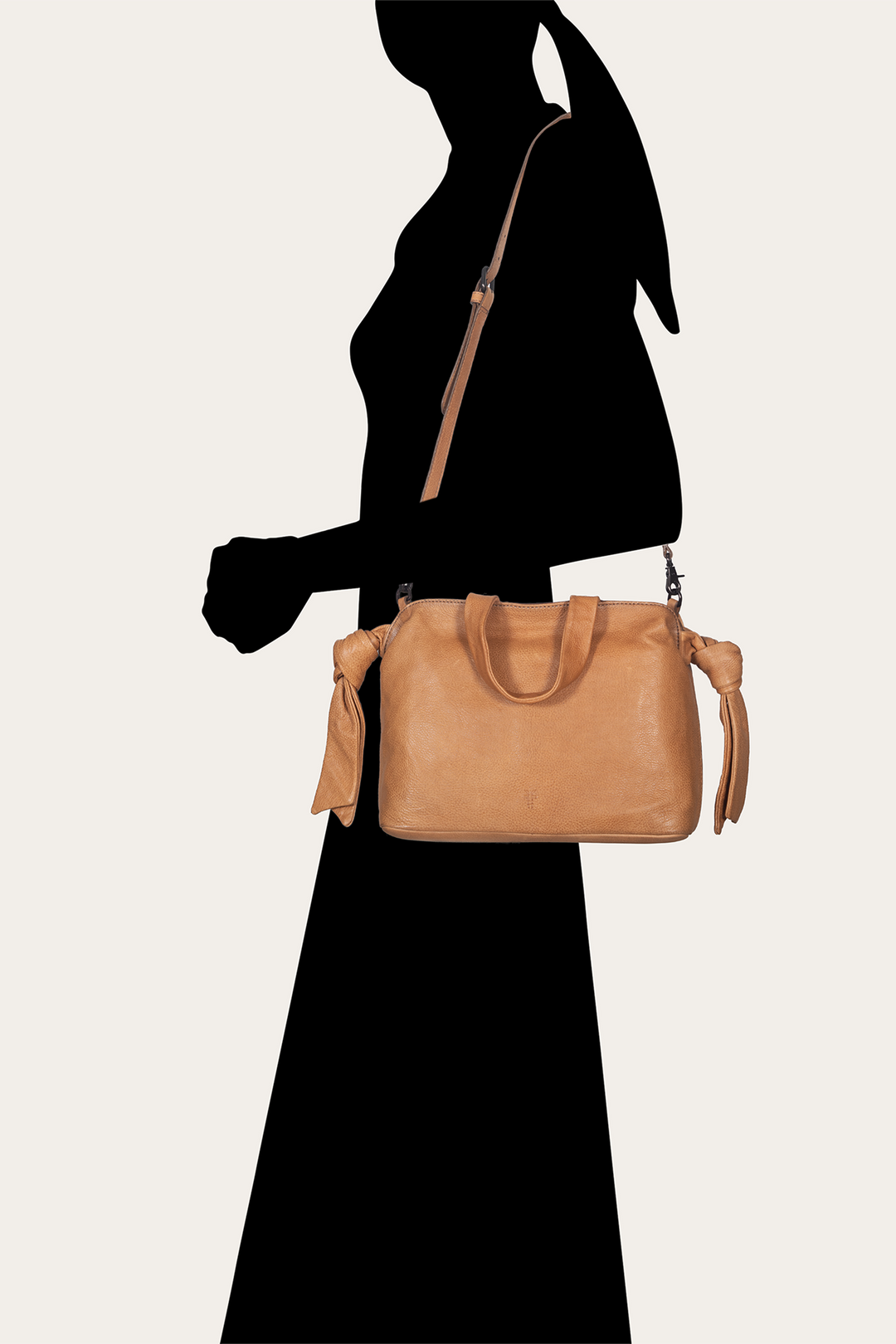 Beige Nora Knotted Satchel Beige