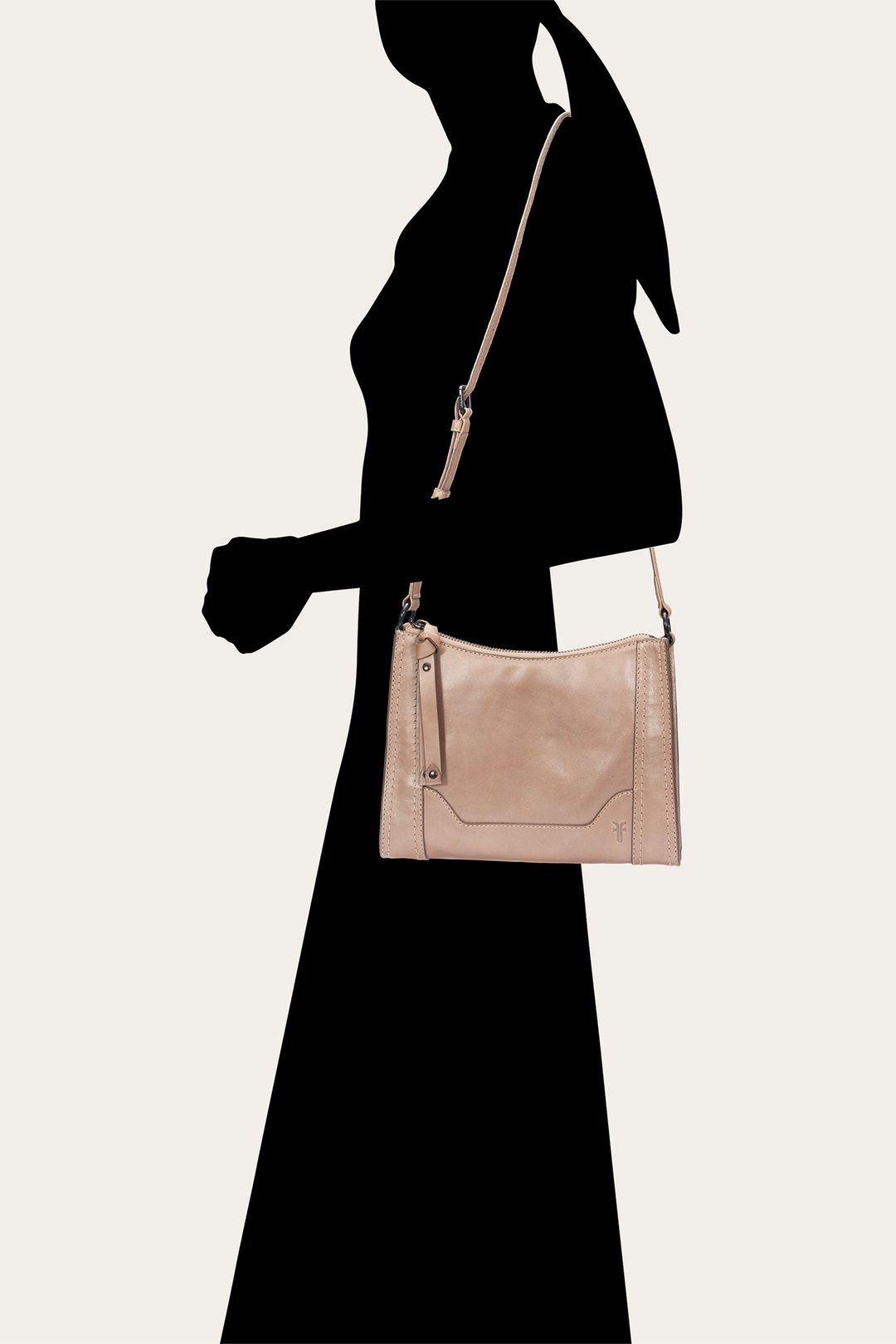Light Bronze Melissa Zip Crossbody Light Bronze