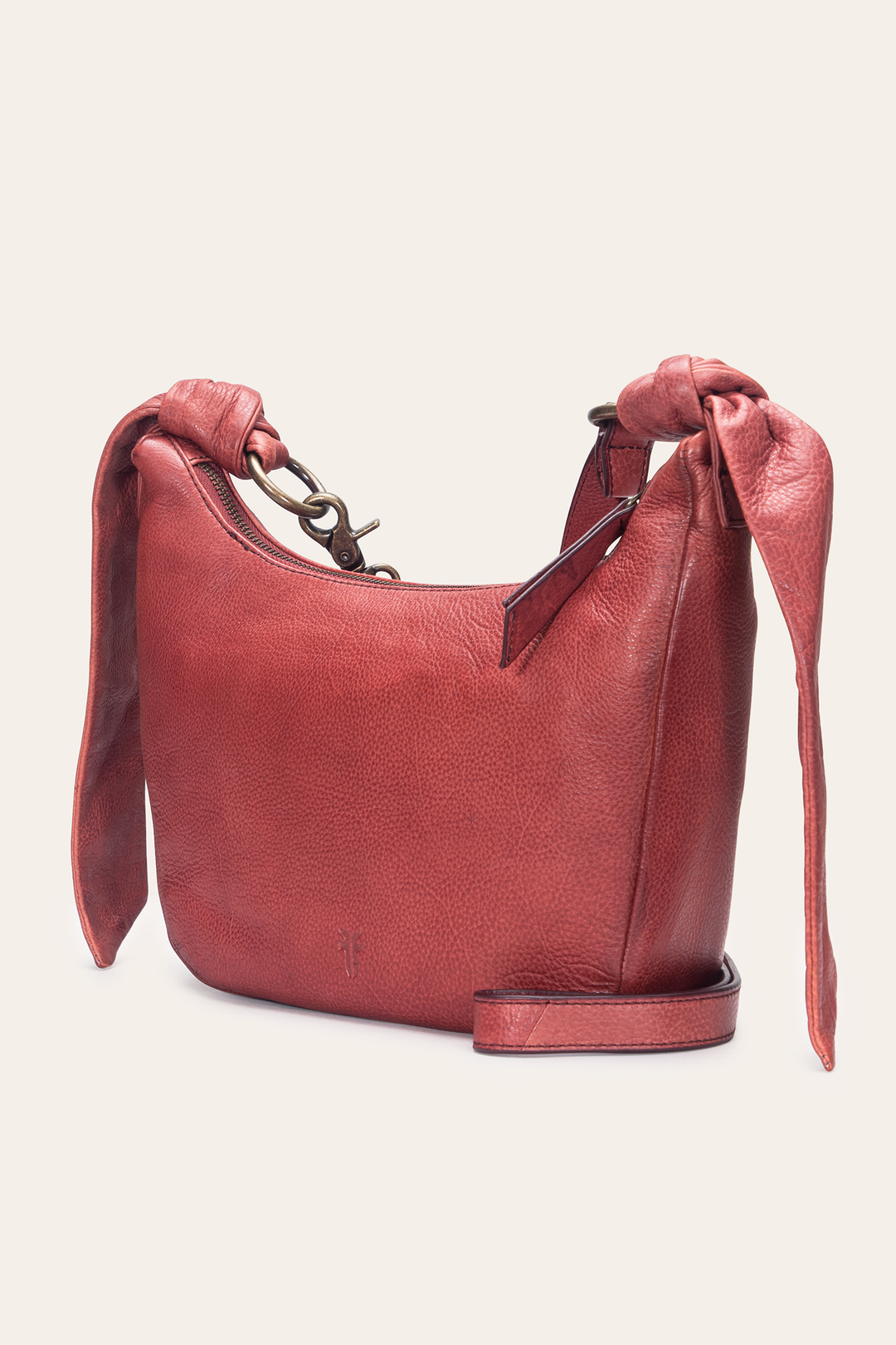 Nora Knotted Crossbody in Burgundy Burgundy