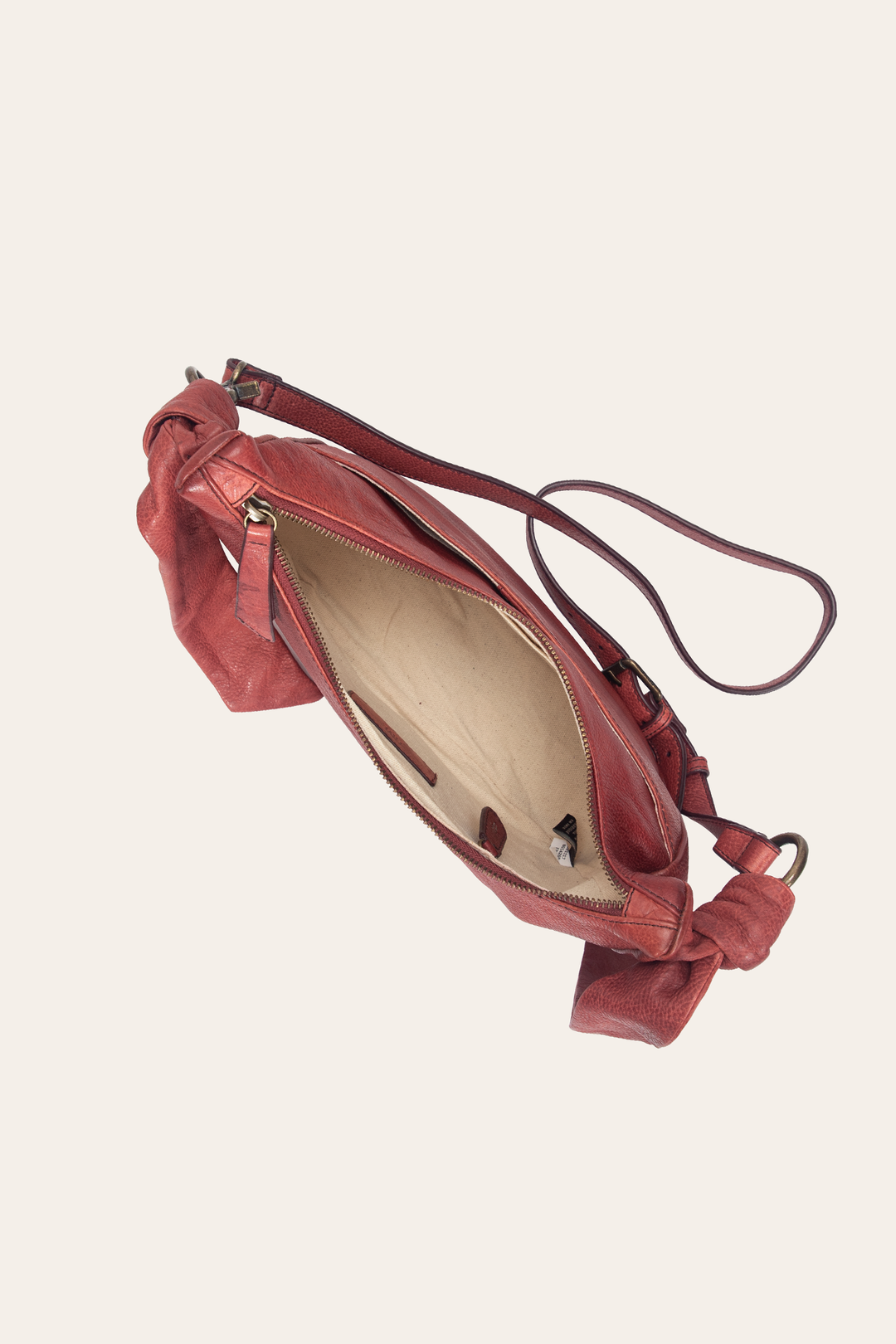 Nora Knotted Crossbody in Burgundy Burgundy