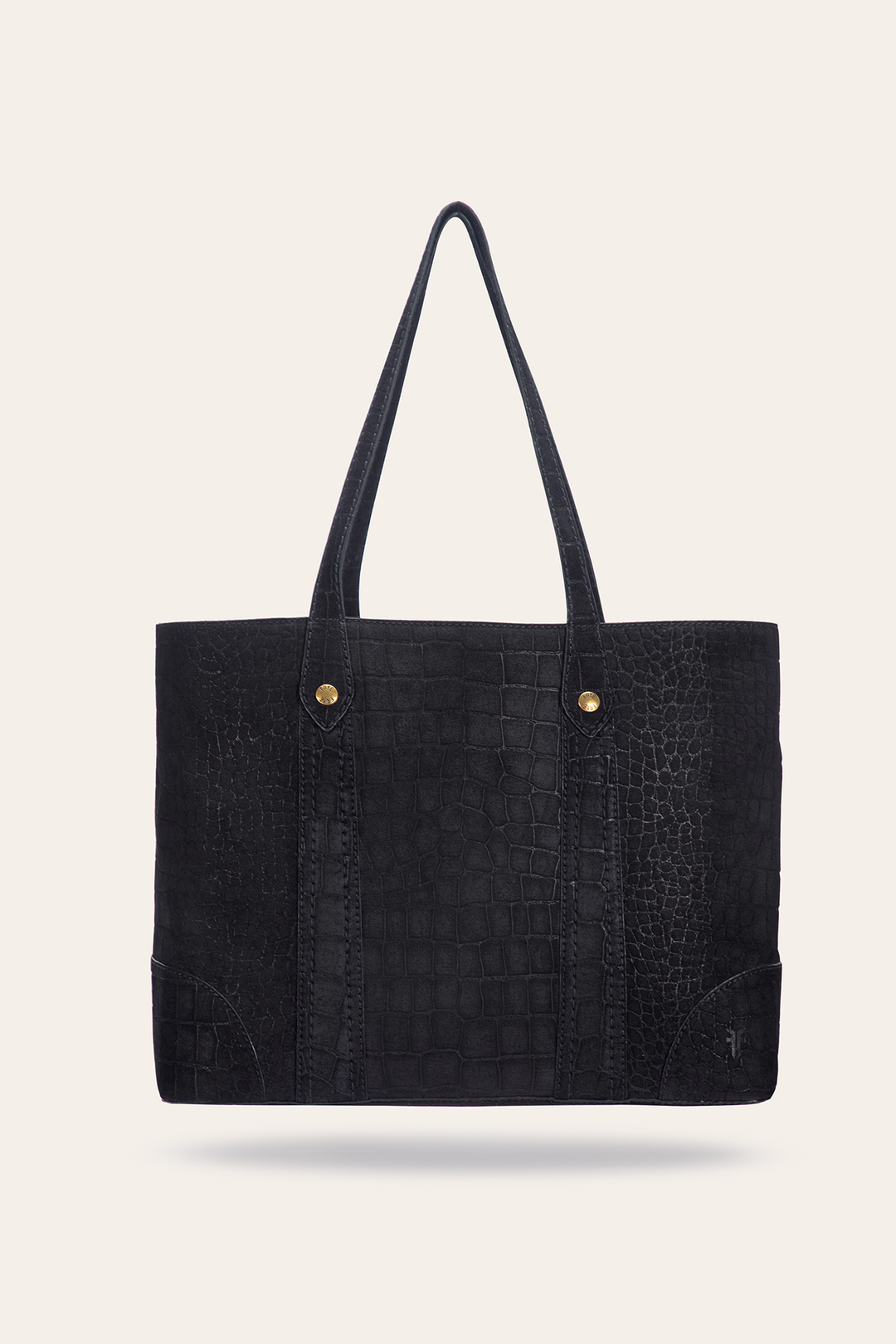 Melissa Sueded Croco Shopper in Black Black