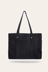 Melissa Sueded Croco Shopper in Black Black