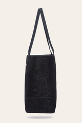 Melissa Sueded Croco Shopper in Black Black