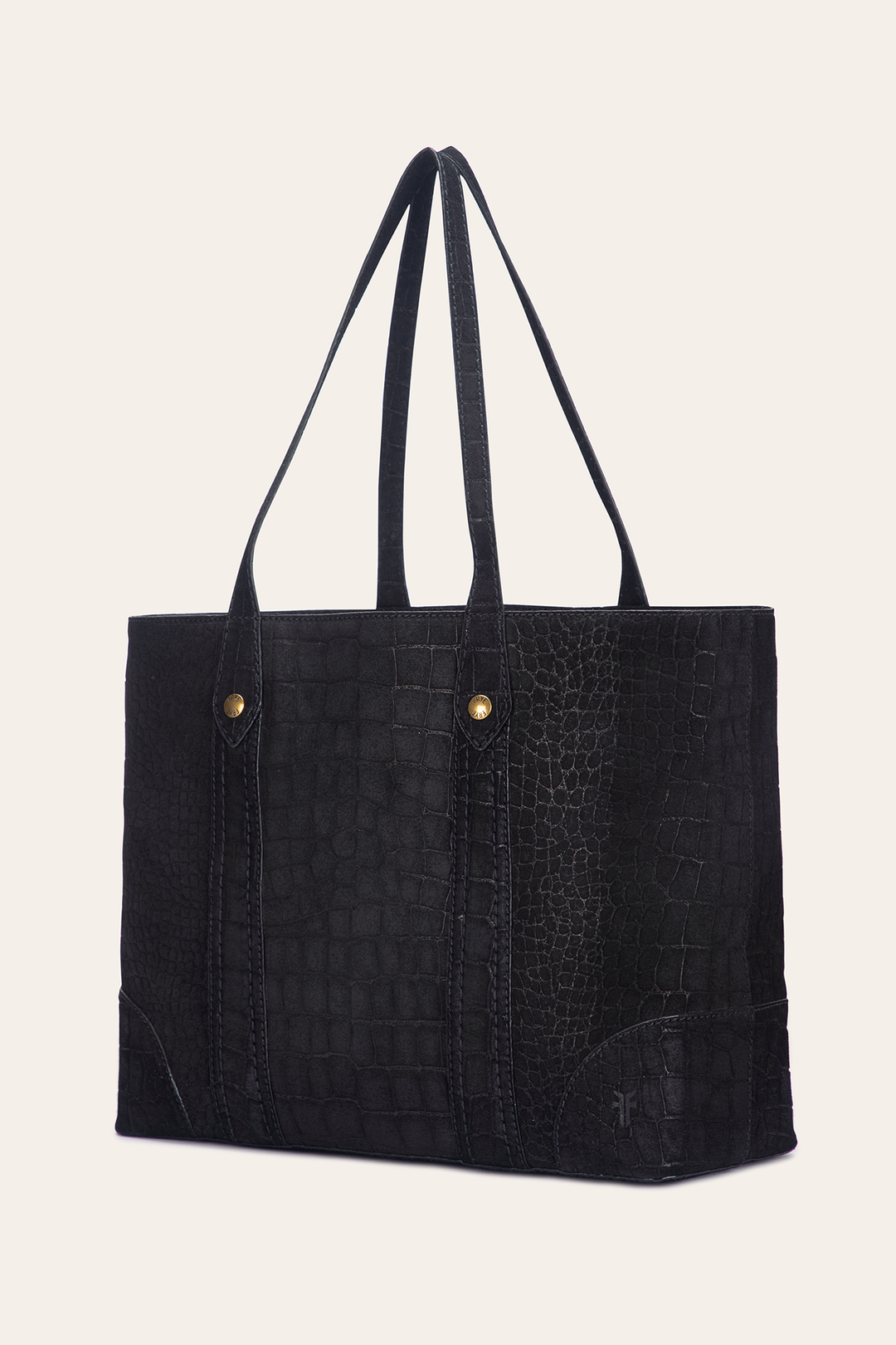 Melissa Sueded Croco Shopper in Black Black
