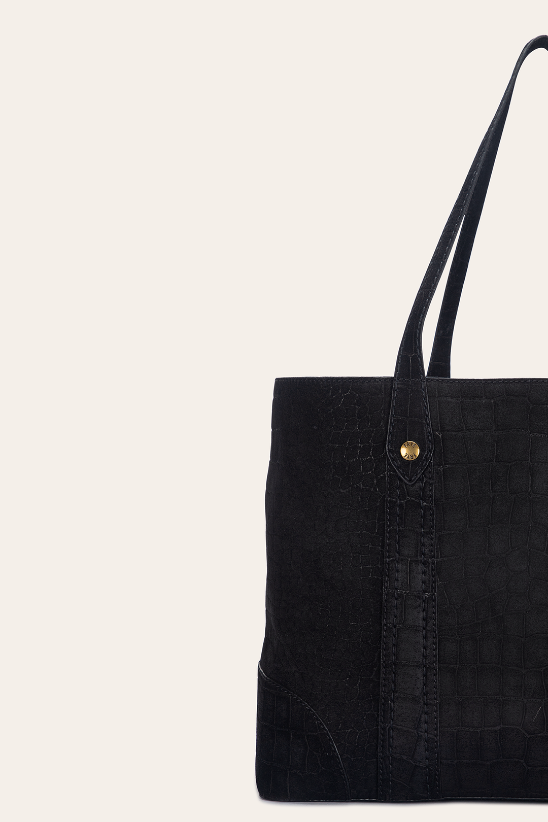 Melissa Sueded Croco Shopper in Black Black