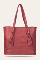 Nora Knotted Tote in Burgundy Burgundy