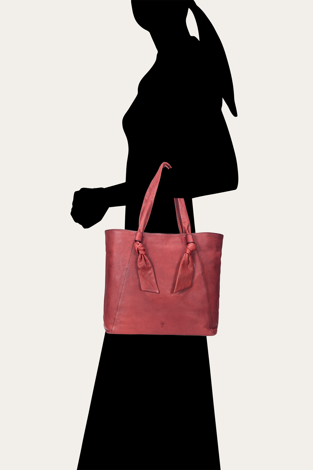 Nora Knotted Tote in Burgundy Burgundy