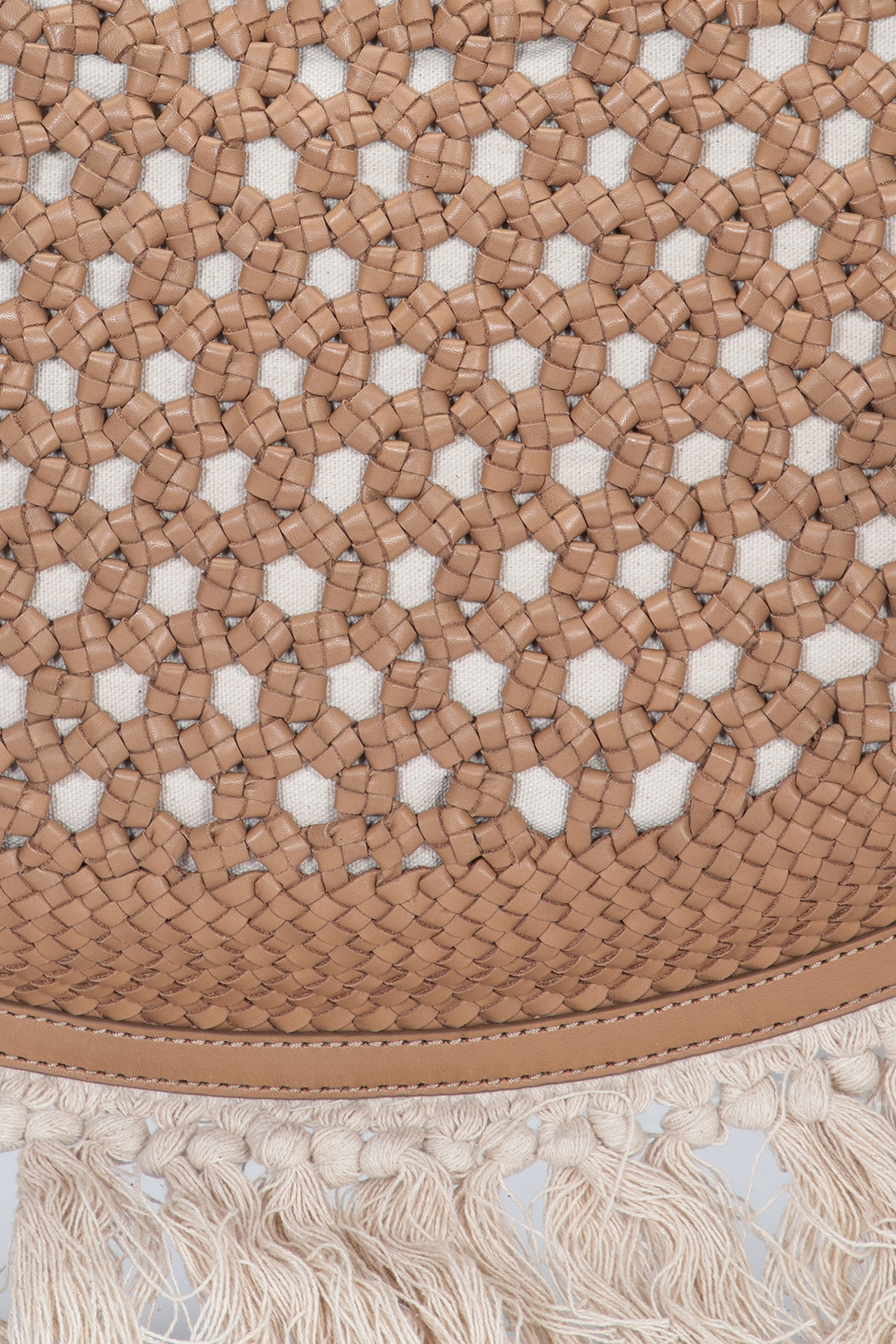 Women's Ella Tassel Tote Bag in Beige Beige