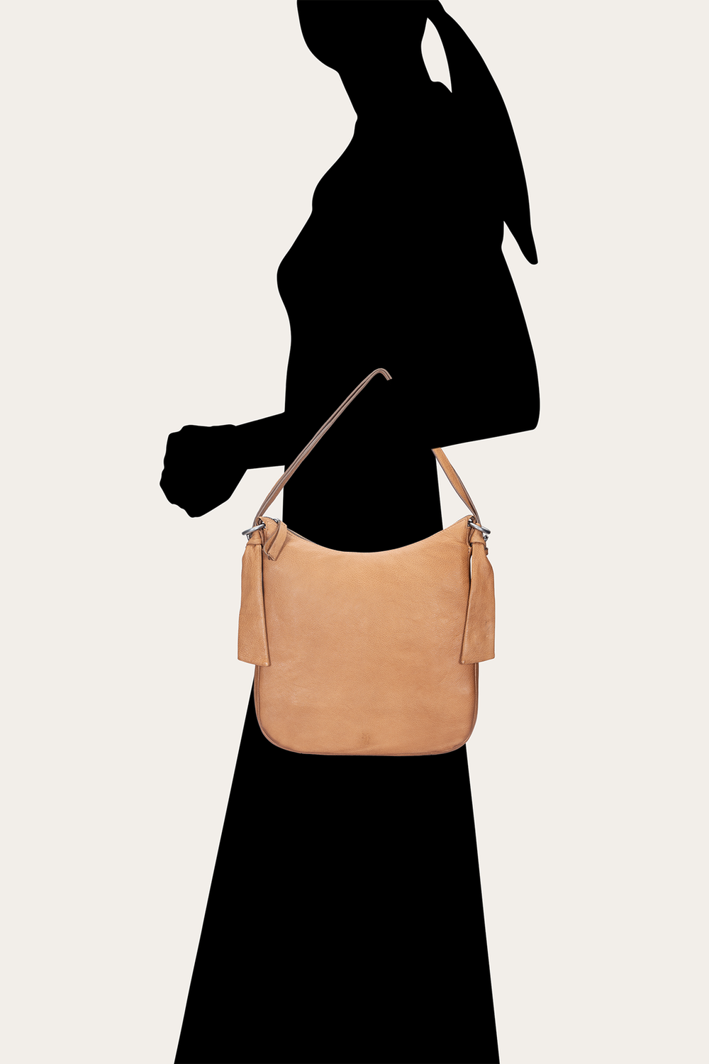 Women's Nora Backpack Hobo Bag (Beige) Beige