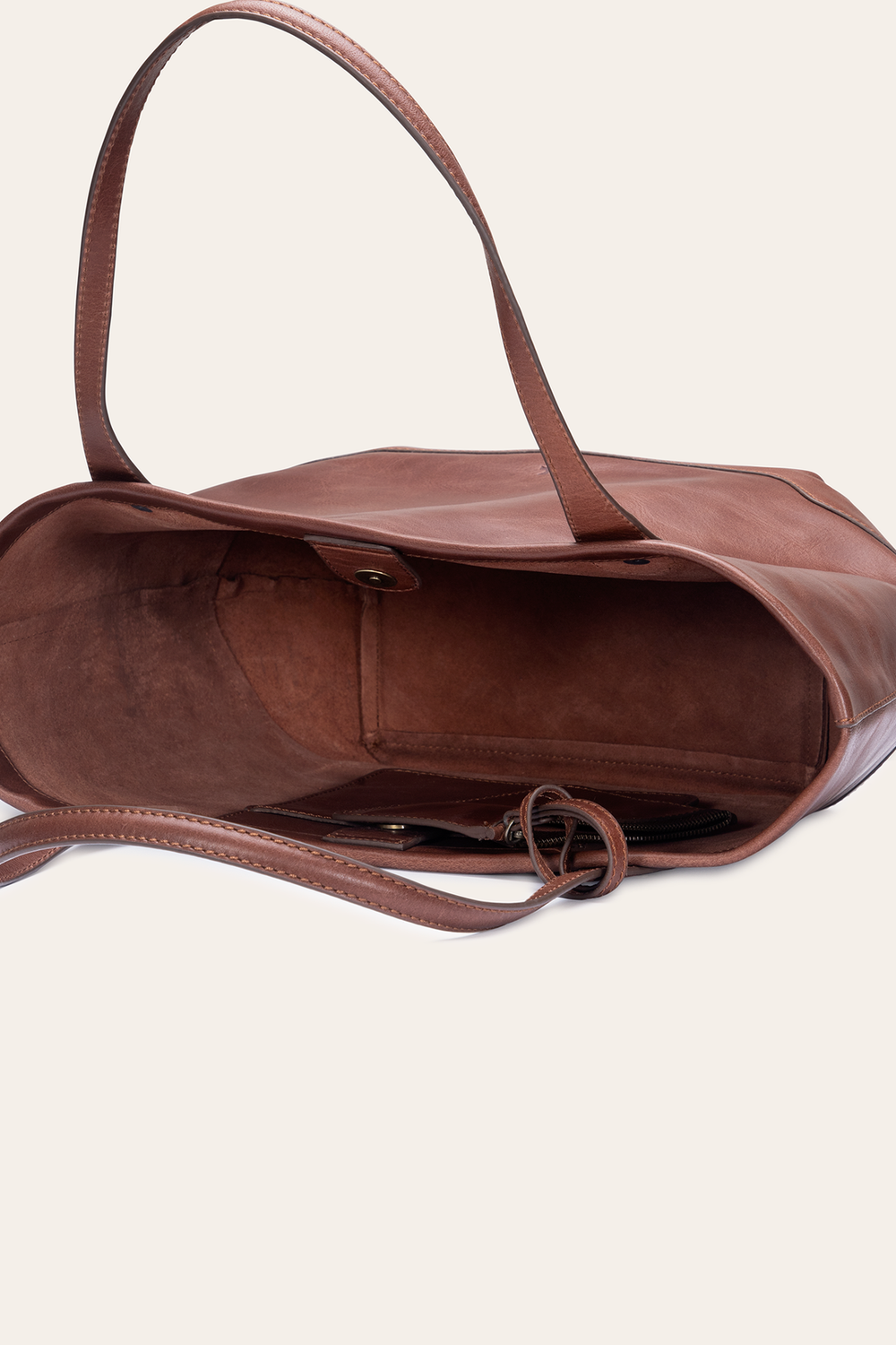 Kenzie Unlined Cognac Tote Cognac