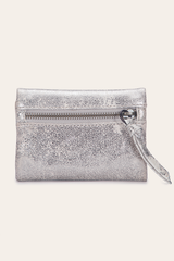 Women's Nora Knotted Small Wallet Cream Metallic