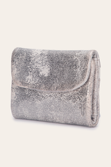 Women's Nora Knotted Small Wallet Cream Metallic