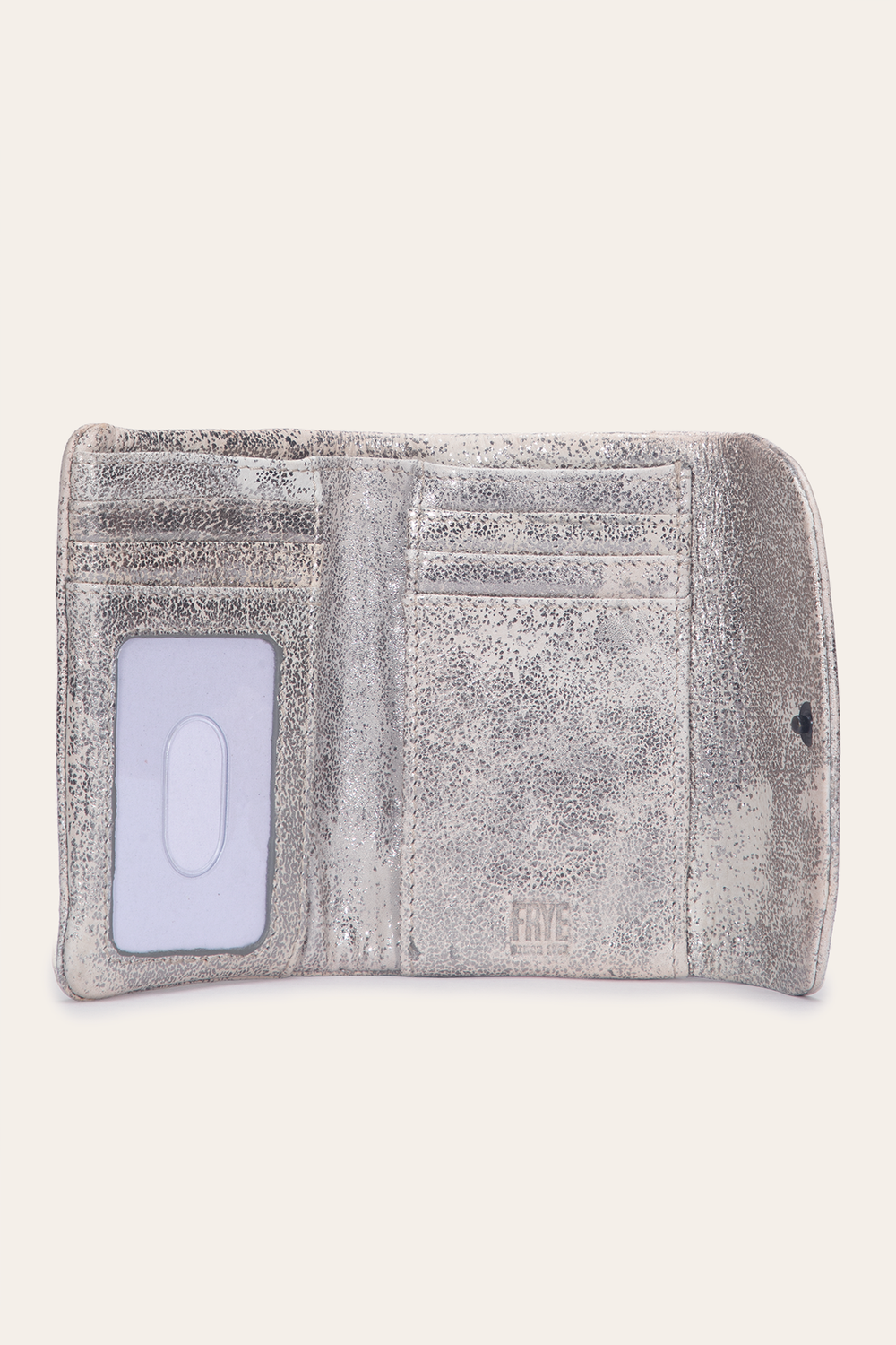 Women's Nora Knotted Small Wallet Cream Metallic