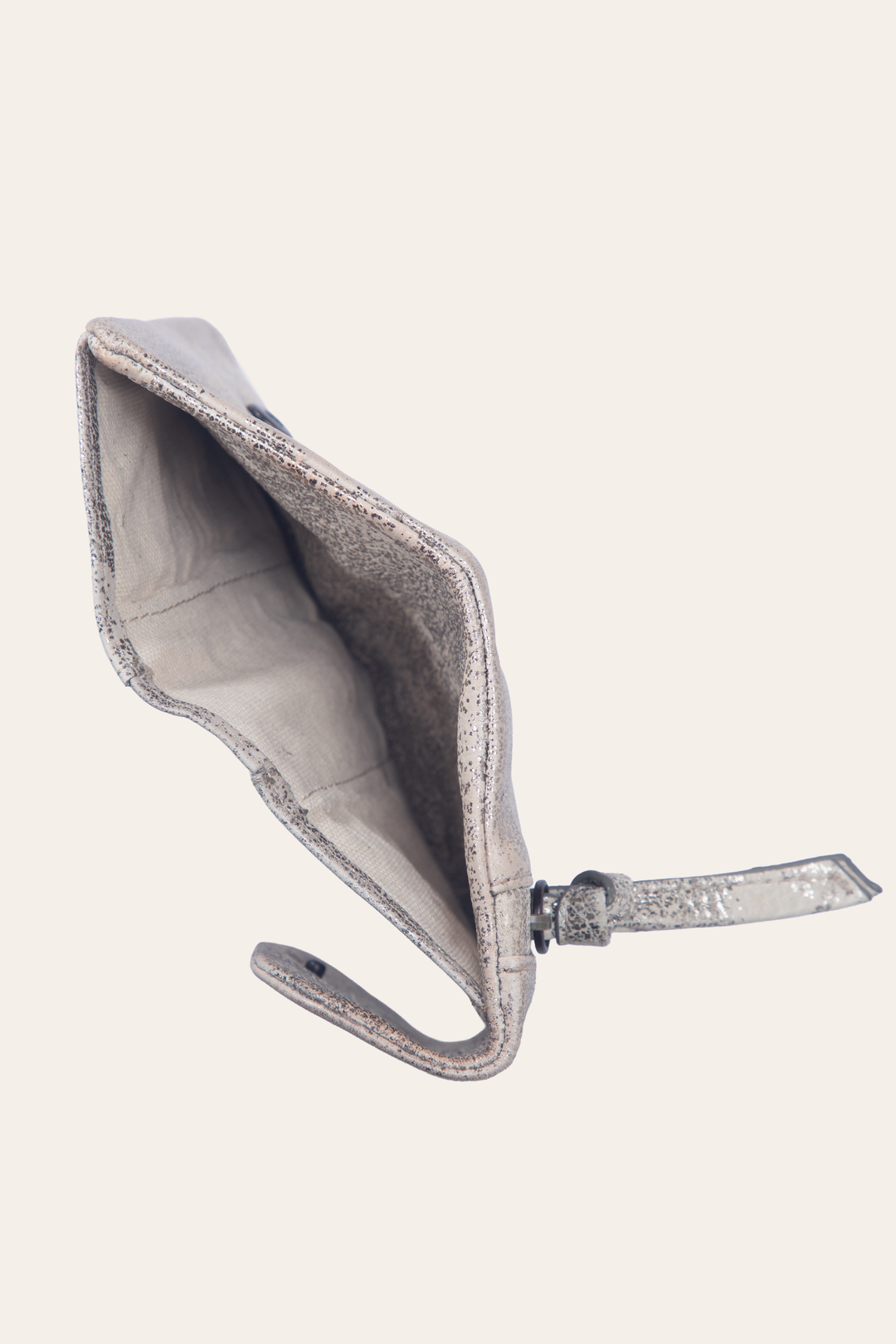 Women's Nora Knotted Small Wallet Cream Metallic