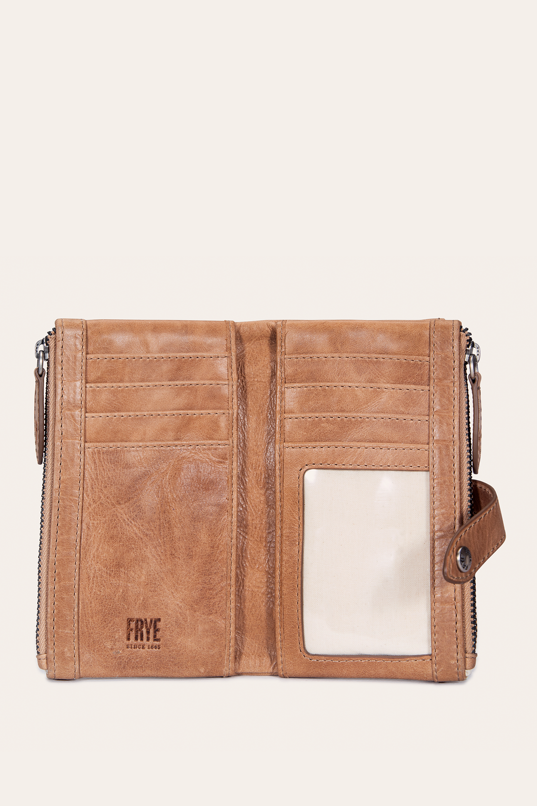 Melissa Beige Double Zip Wallet Beige