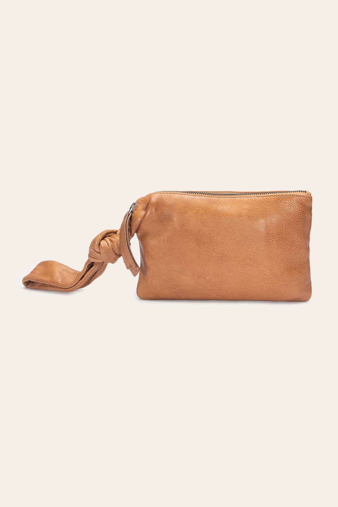 Nora Beige Knotted Wristlet Beige