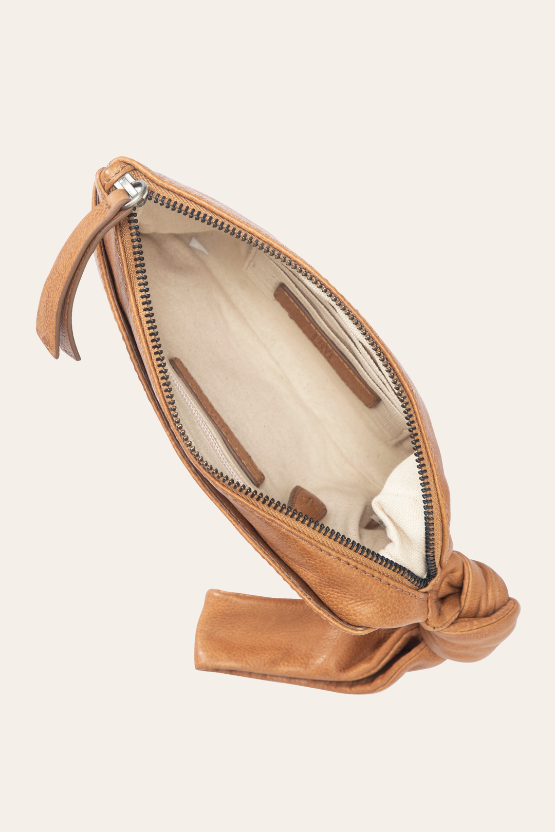 Nora Beige Knotted Wristlet Beige
