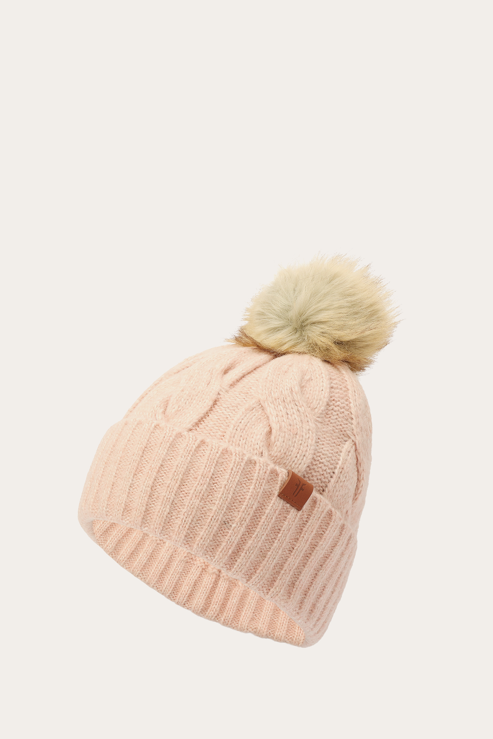Rose Cloud Wide Cable Cuff Hat Rose Cloud