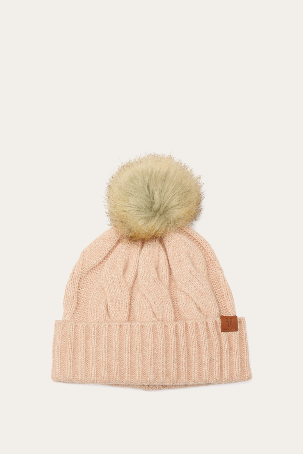 Rose Cloud Wide Cable Cuff Hat Rose Cloud
