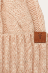 Rose Cloud Wide Cable Cuff Hat Rose Cloud