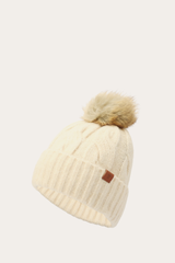 Birch Wide Cable Cuff Hat Birch