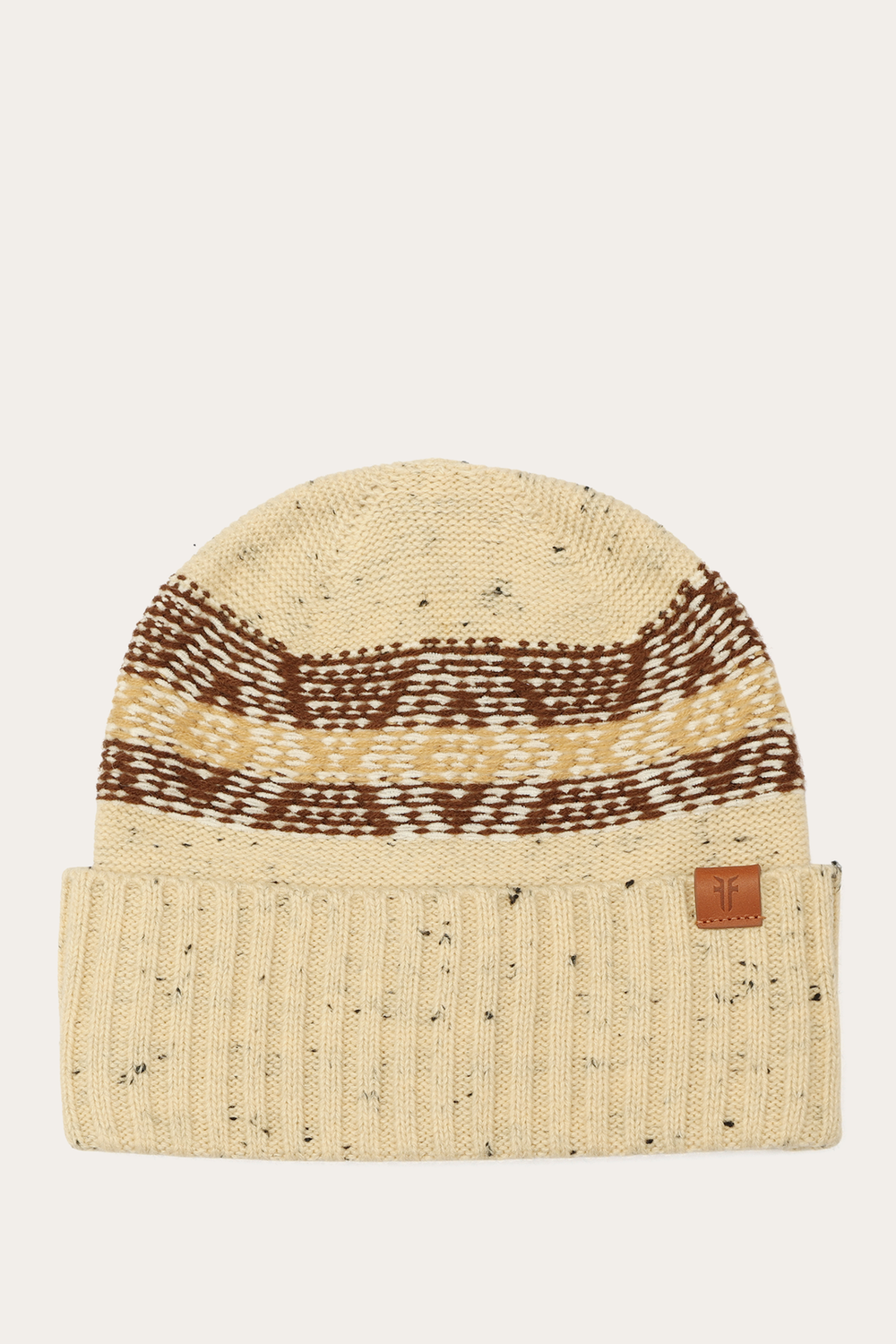 Birch Tweed Fair Isle Cuff Hat Birch