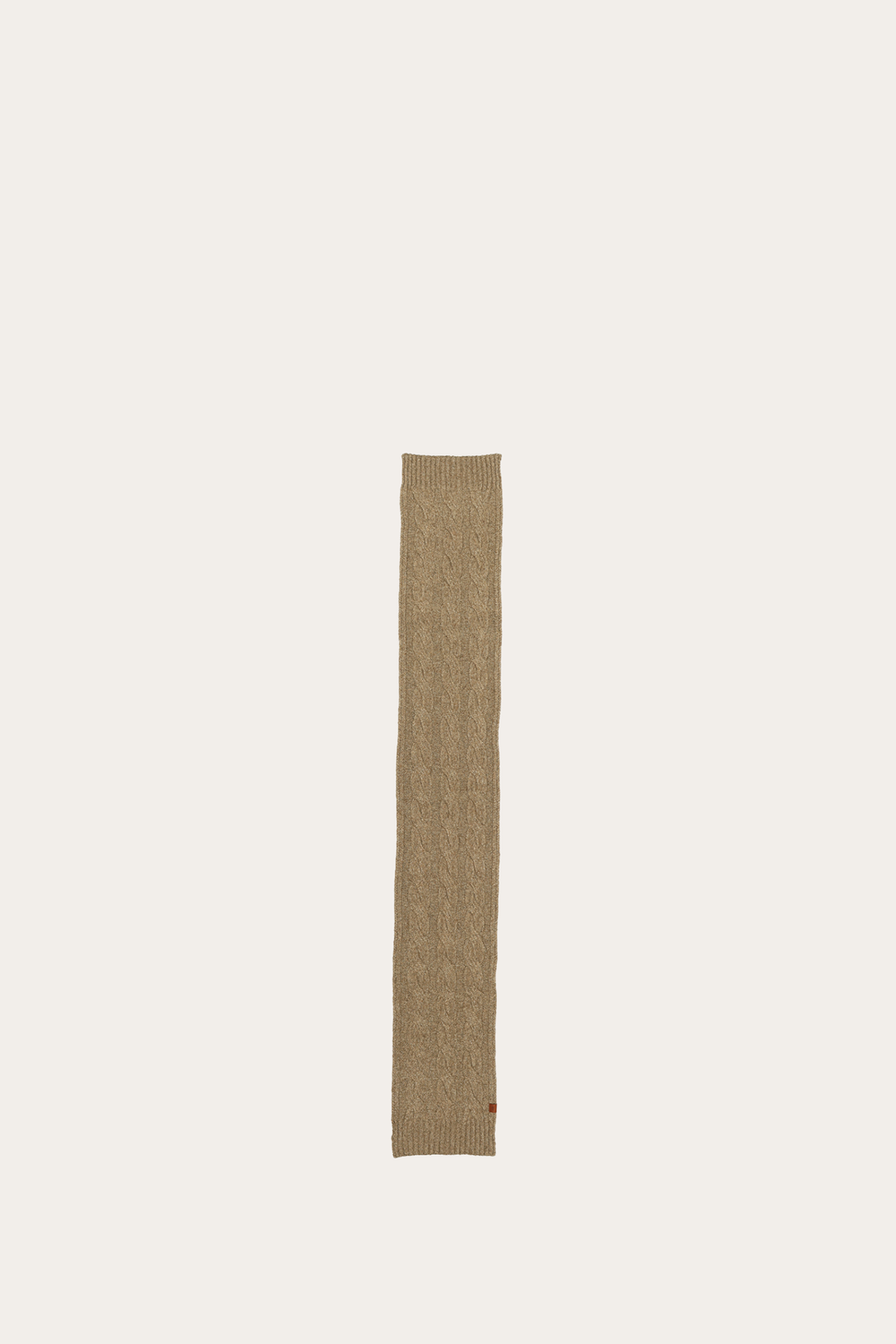 Burnt Olive Wide Cable Scarf Burnt Olive