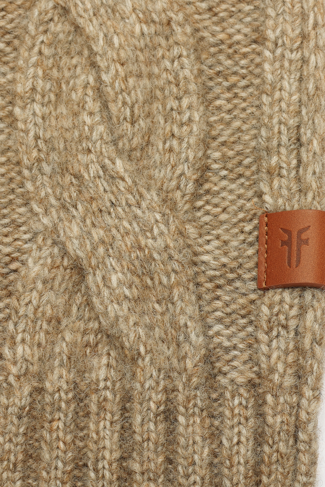 Burnt Olive Wide Cable Scarf Burnt Olive
