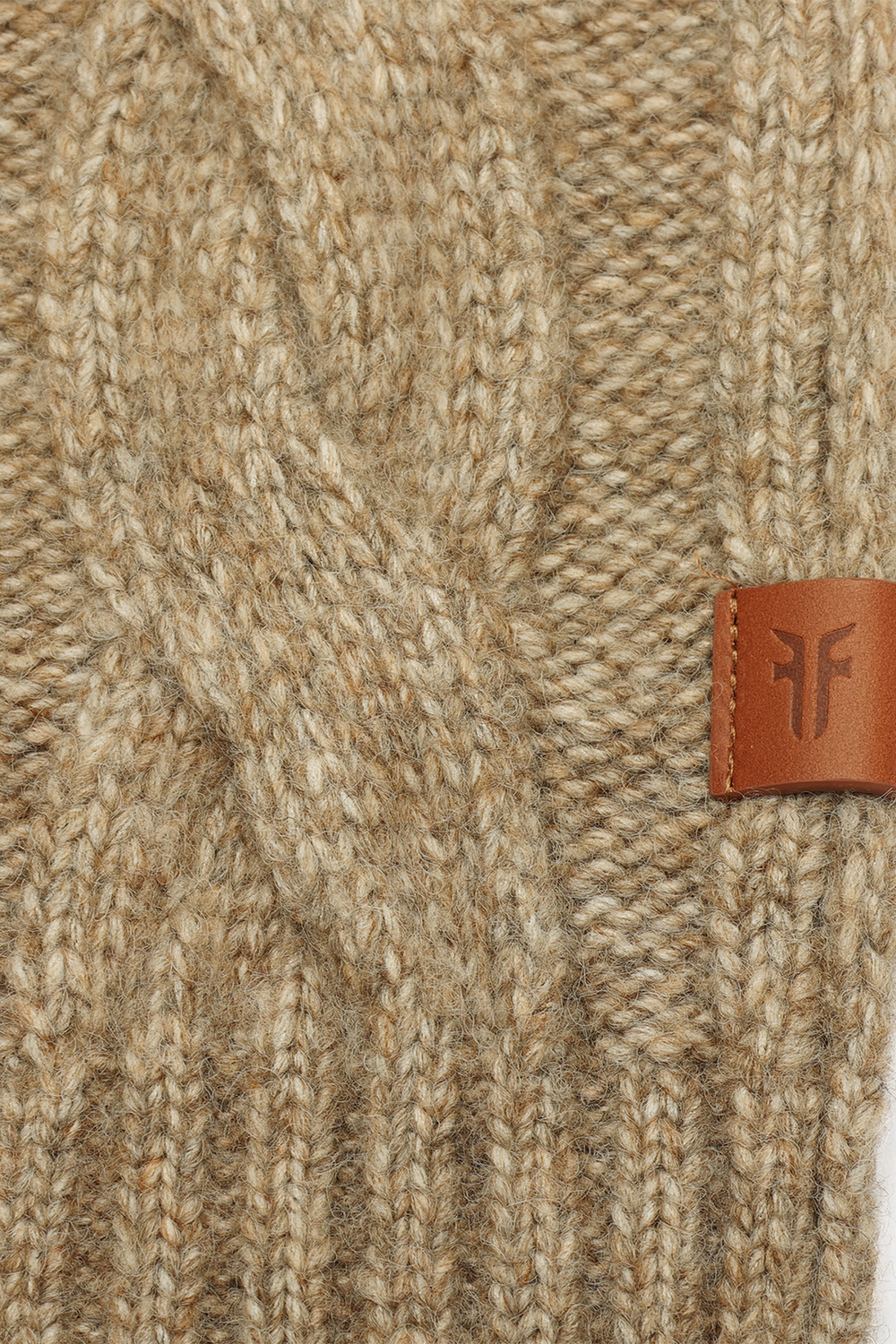 Burnt Olive Wide Cable Scarf Burnt Olive