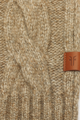 Burnt Olive Wide Cable Scarf Burnt Olive