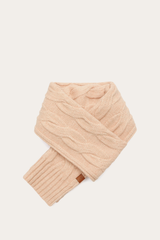 Rose Cloud Wide Cable Scarf Rose Cloud