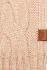 Rose Cloud Wide Cable Scarf Rose Cloud