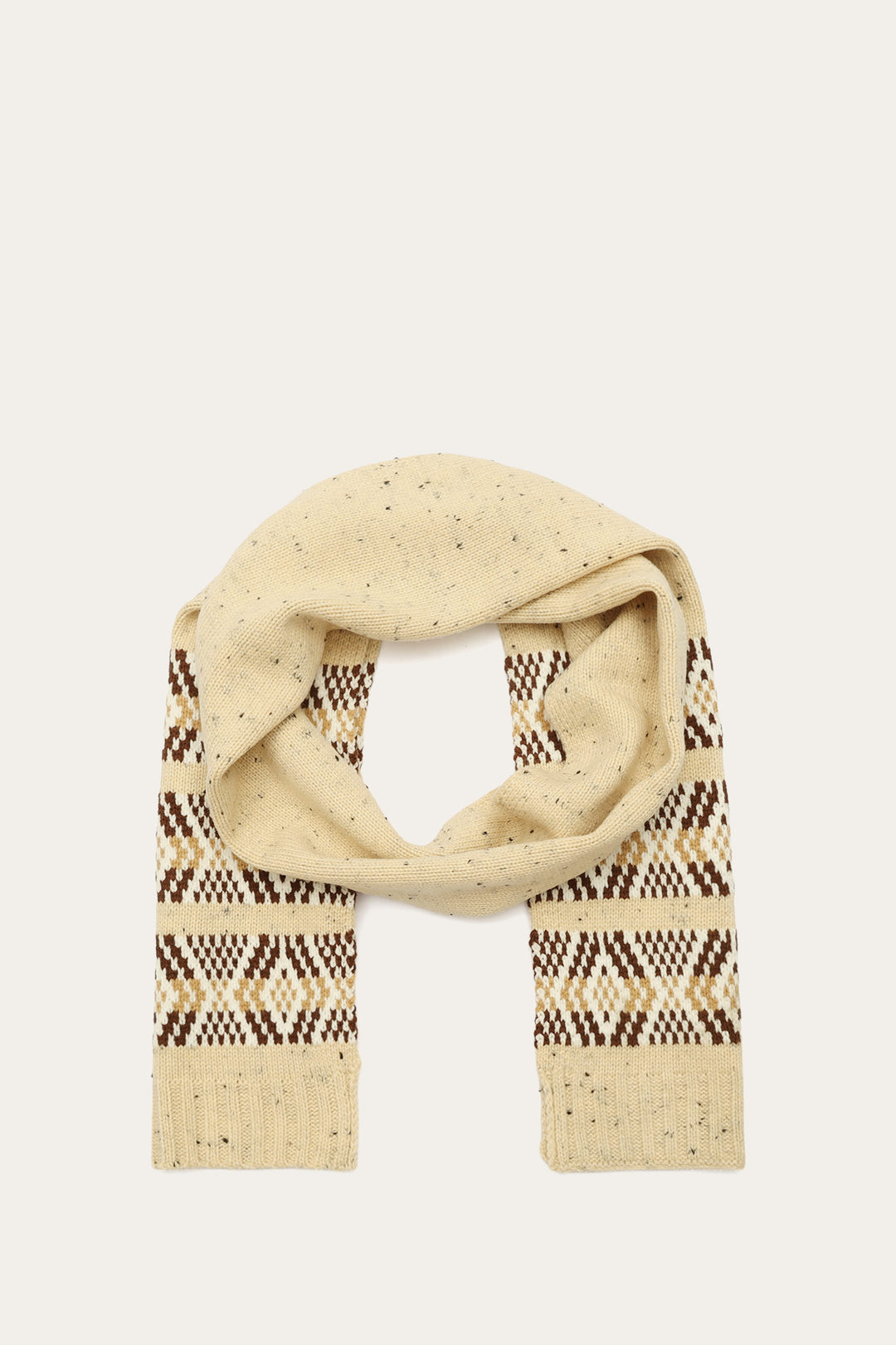 Birch Tweed Fair Isle Scarf Birch